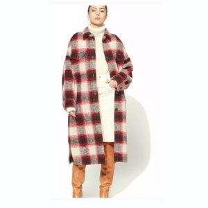 ISABEL MARANT ETOILE Gabrion Coat Red